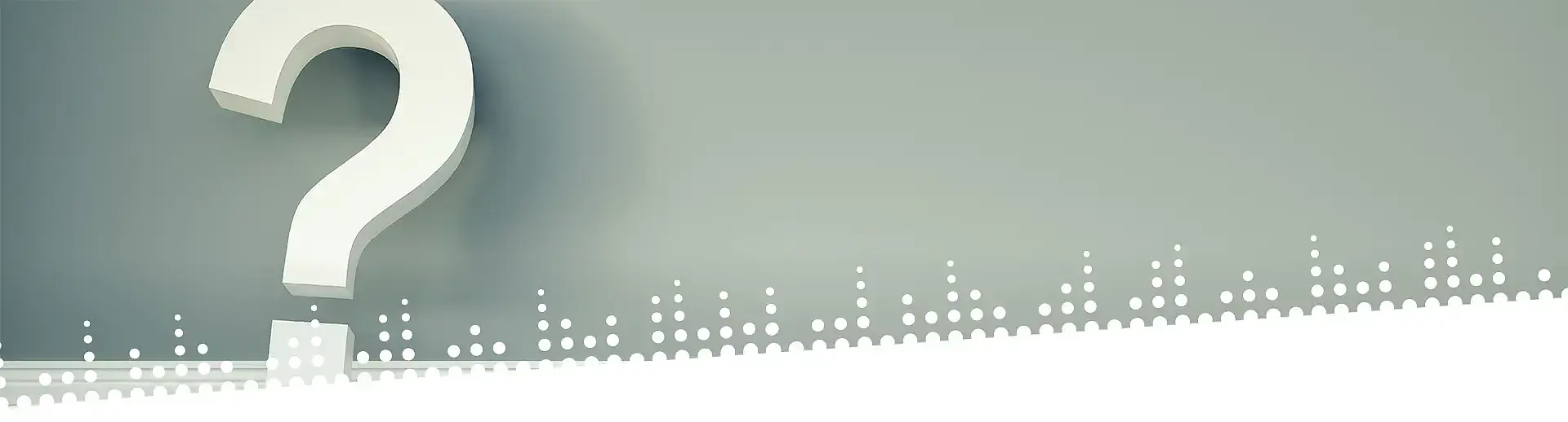 Binge-Eating-Störung Grauer Hintergrund mit einem großen Fragezeichen