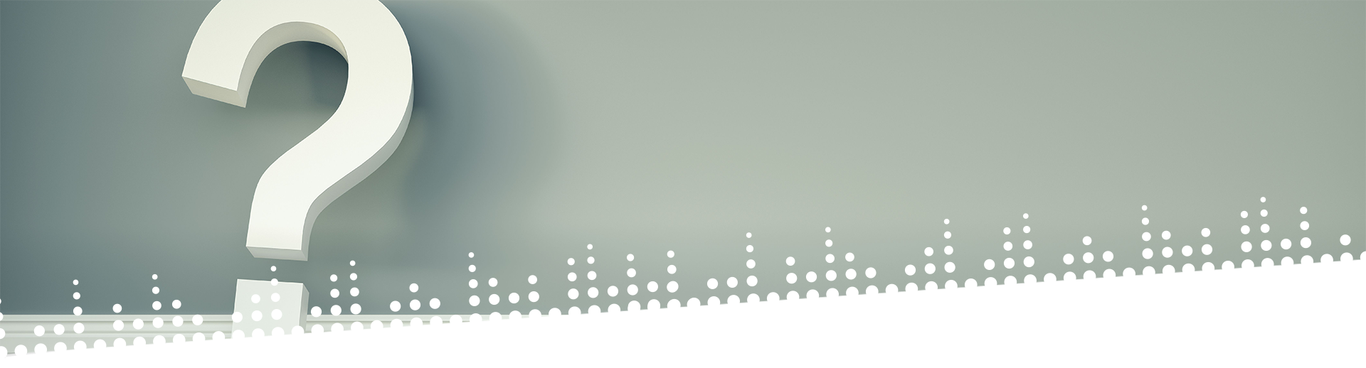 Binge-Eating-Störung Grauer Hintergrund mit einem großen Fragezeichen